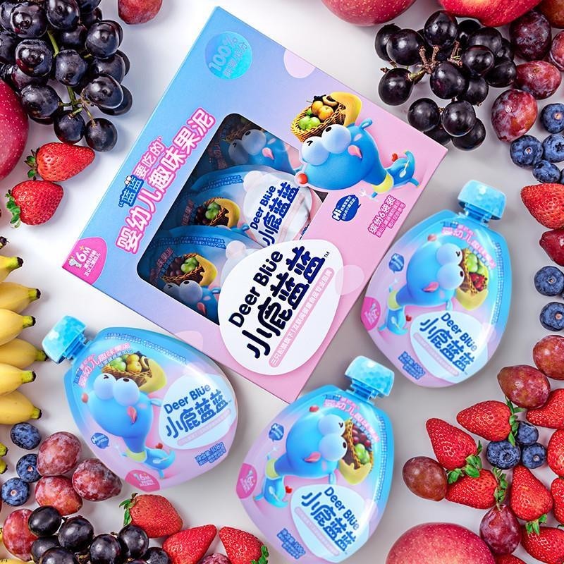 Sakura 小鹿藍藍果泥兒童嬰幼零食兒果泥西梅藍莓草莓蘋果泥寶寶營養果蔬泥零食