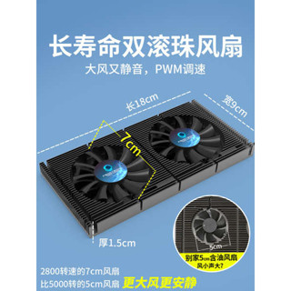 GPU ✴顯示卡背板散熱器RTX3090背面散熱風扇視訊記憶體降溫3080 3070