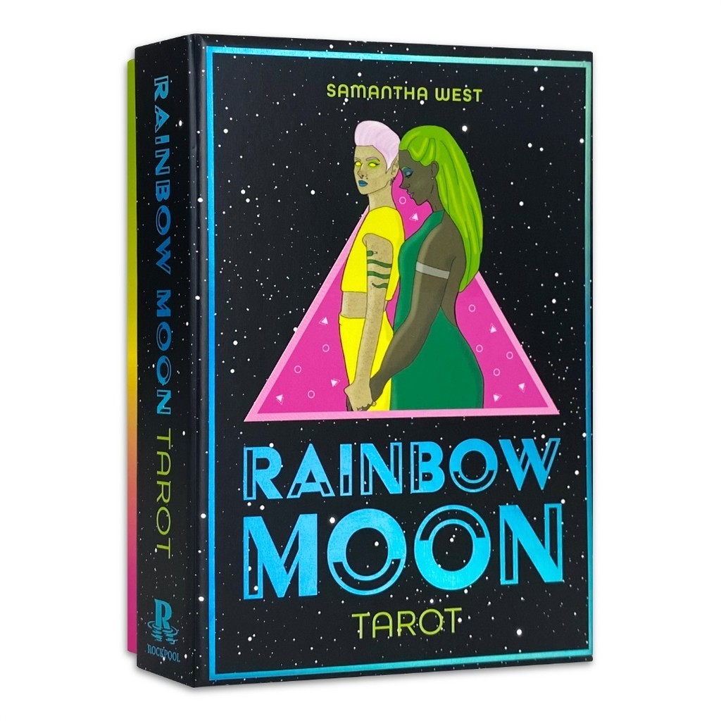 彩虹月亮塔羅牌｜Rainbow Moon Tarot｜78張牌卡，專注於接受和外在能量的雙重性【左西】