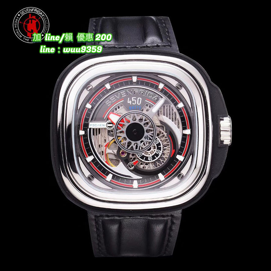 SevenFriday 七個星期五 男士腕錶 全制動機械 方形 造型錶 (手錶出貨前可拍視頻確認)