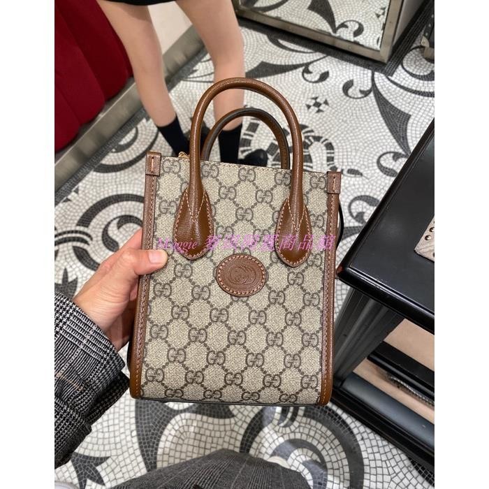 正品現貨 GUCCI 古馳 Retro Tote Mini 迷你托特包/單肩包/斜背包/手提包/琴譜包 671623