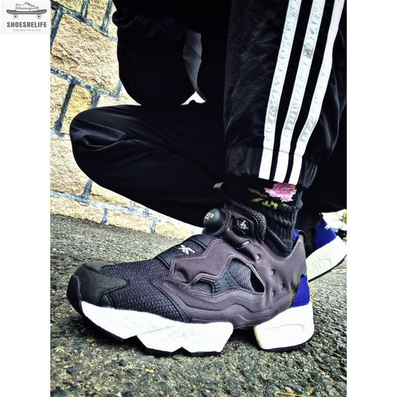 Reebok x Adidas Insta Pump Fury Boost 黑紫藍 充氣鞋 運動 男女FW5307