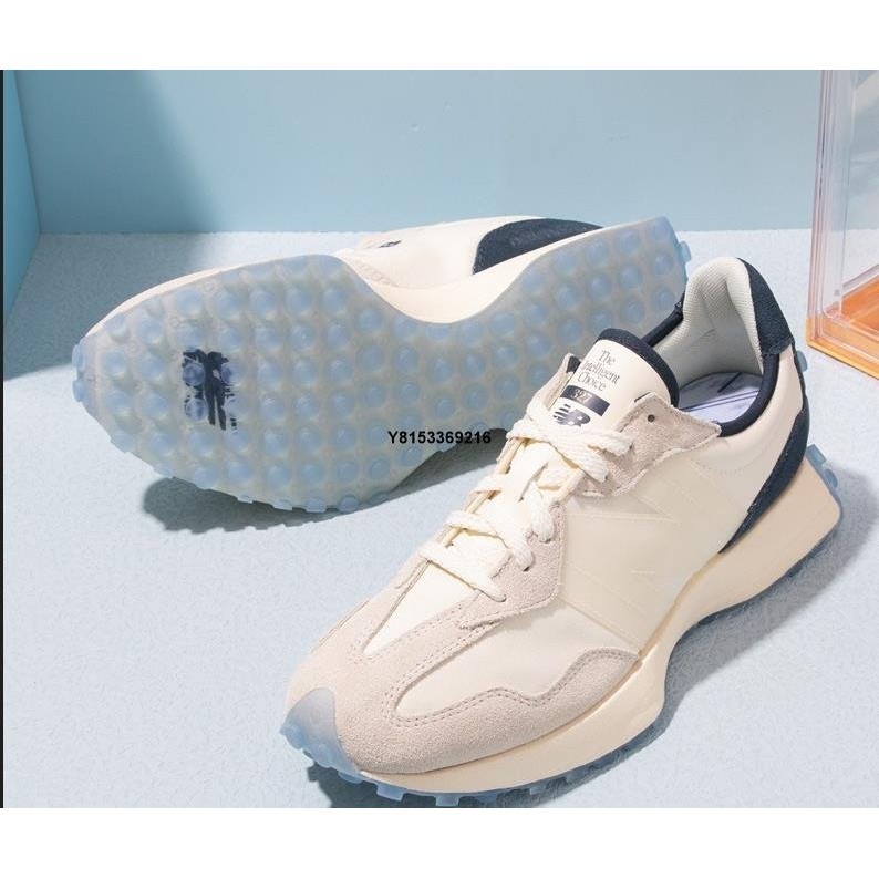 現貨 ANB Brand x New Balance 327 NB327 米白 冰藍底 聯名 男女款 MS327AAC