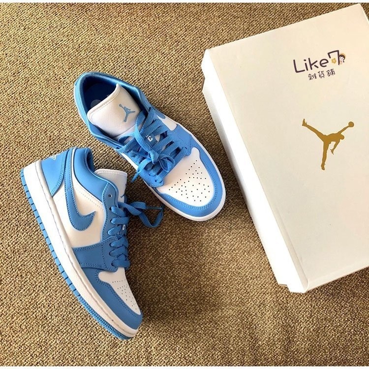 現貨 Nike Air Jordan 1 Low Unc 白 北卡藍 低筒 Ao9944-441