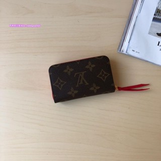 米娜正品 LV- LOUIS VUITTO M61299 ZIPPY 經典花紋信用卡零錢包.紫紅 全新