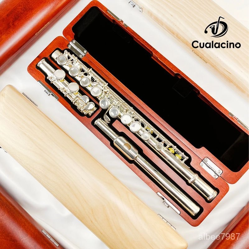 Cualacino長笛實木笛盒硬殻樂器包長笛便攜包盒子16孔17孔收納盒