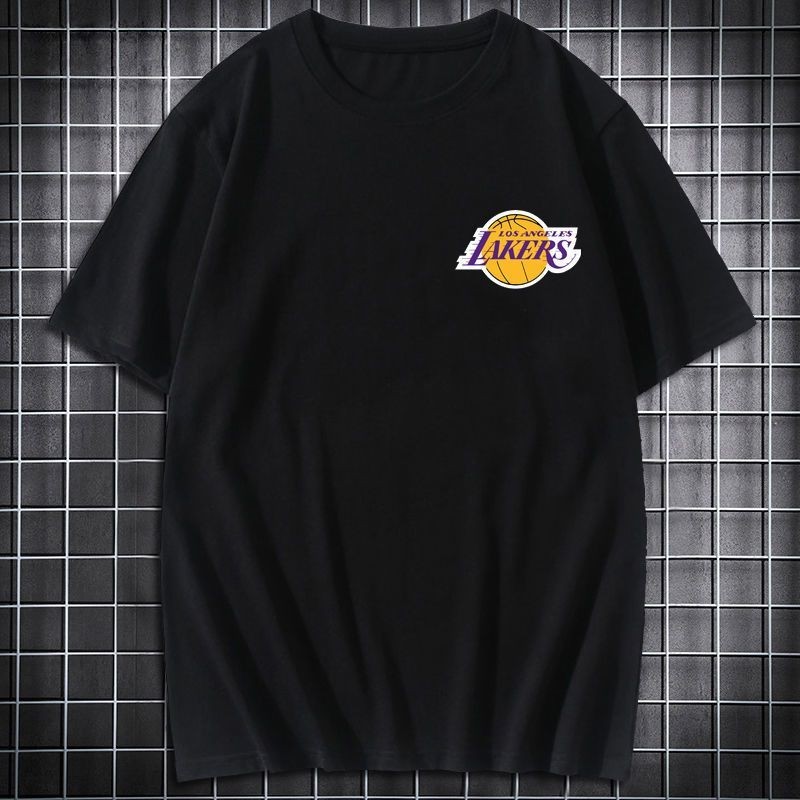 【免運】NBA籃球T恤夏季純棉短袖運動上衣湖人籃網勇士訓練寬松情侶體恤衫 7號倉庫
