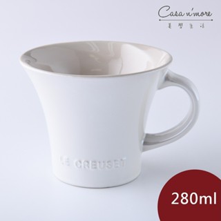 Le Creuset 珠光薔薇英式午茶杯 馬克杯 咖啡杯 茶杯 陶瓷杯 280ml 珠光白 [美學生活]