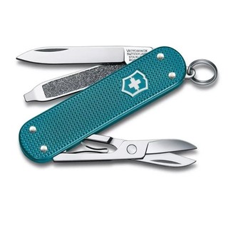 【Victorinox 瑞士維氏】瑞士刀 CLASSIC SD ALOX 5用刀 58mm-鋁合金湖水藍(0.6221.242G) 墊腳石購物網