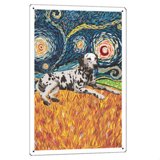 鐵皮畫 [現貨 多款可挑] 梵谷畫風狗狗 犬狗藝術風金屬海報掛畫 ㊙️臺灣製造本島直出📦 家居 餐廳 車房裝飾