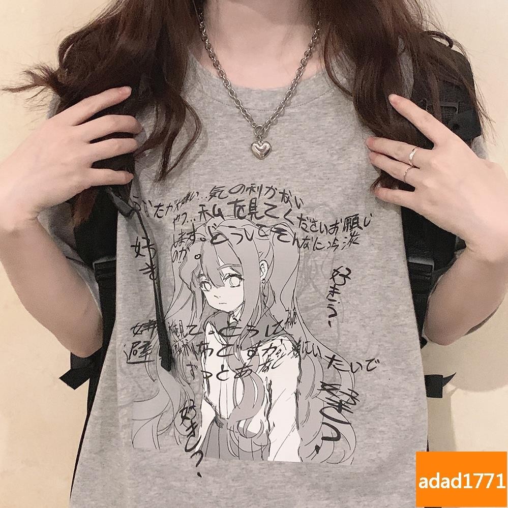 薇薇 🥰日系漫畫感短T🔥特別的日文漫畫風寬鬆短袖T恤上衣/大學T/卡通動漫系列