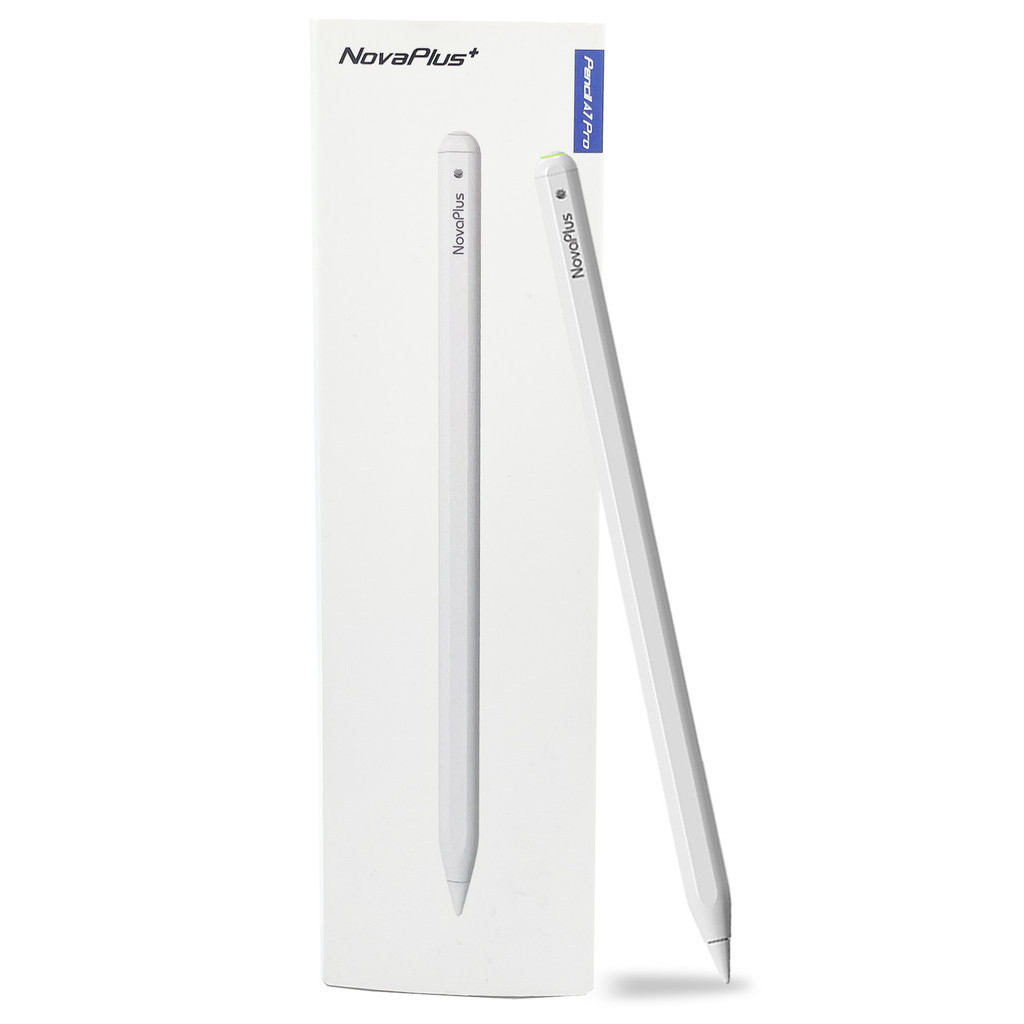 NovaPlus Pencil A7 Pro 書寫繪圖款 iPad Pencil 磁吸充電平版觸控筆, 白