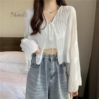 超仙防曬開衫女夏透氣薄外套短款上衣設計感小眾時尚外搭防曬衣服 女生外套 開衫外套 薄款外套 防曬罩衫 防曬衣 長袖
