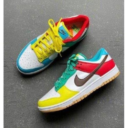 現貨 Nike Dunk Low SE Free 99 白藍綠 多彩拼接 不對稱鴛鴦 DH0952-100潮鞋