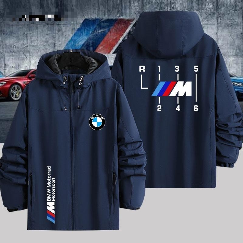 【欣芮服飾】BMW寶馬MPower4S店可定制圖案logo工裝沖鋒衣夾克外套加絨內膽潮