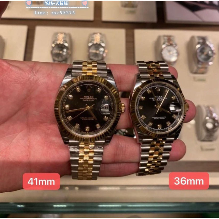 Rolex 勞力士 日誌41Mm間金精鋼男手表126333鉆刻黑盤腕錶