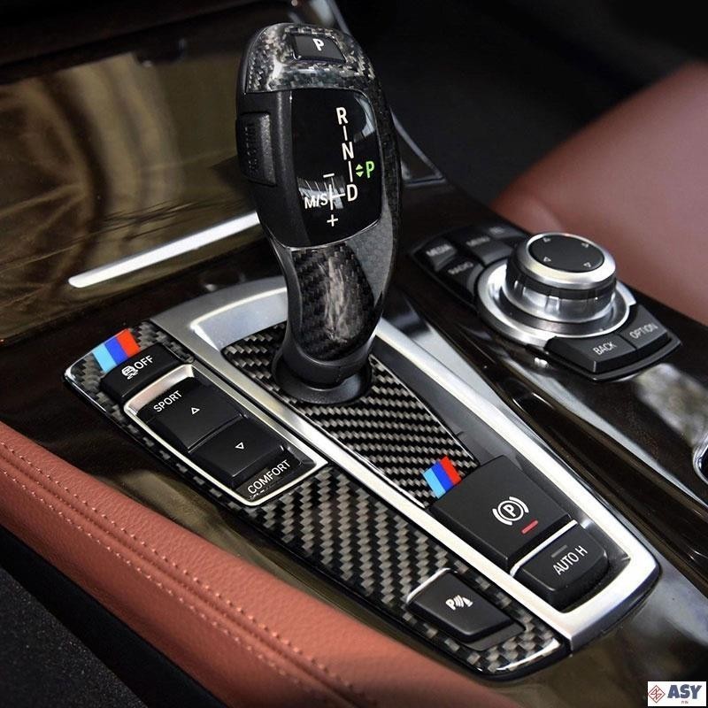 適用於BMW 寶馬 F01 F10 F07 F25 F26  ，5 7 系列 X3 X4真碳纖維卡夢 變速箱蓋卡夢裝飾貼