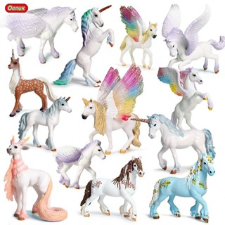 ✨新品熱賣✨模擬動物模型玩具 歐洲神話傳說神馬天馬獨角獸模型玩具 飛馬魔獸龍鳳凰模型擺件 蒙特梭利教具→廠家批h51X0