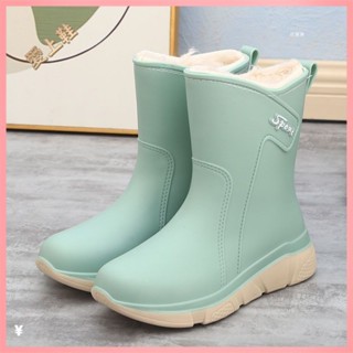 🔥實拍免運 雨鞋 雨靴 女款 防水鞋 女雨鞋 防滑雨靴 雨鞋女韓版成人雨天防滑加棉絨中筒雨靴厚底防水戶外工作果凍水鞋