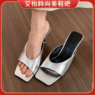 艾怡時尚法式氣質透明帶涼拖鞋仙女鞋子夏天外穿2024年新款夏季高跟鞋涼鞋女鞋 高跟鞋 休閒鞋 增高鞋