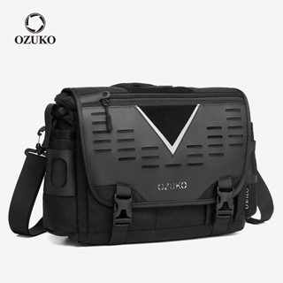 Ozuko 高品質大容量防水男士時尚側背包 牛津布 QY88