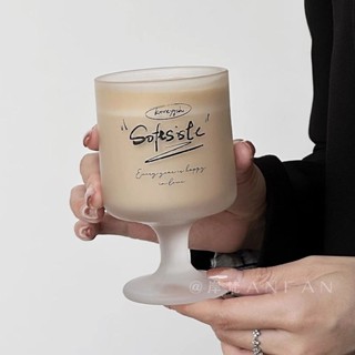 🥃水杯 時尚杯子🥃 ins風小眾氛圍感拿鐵冰美式咖啡杯簡約設計感甜品玻璃杯咖啡杯子 GPL