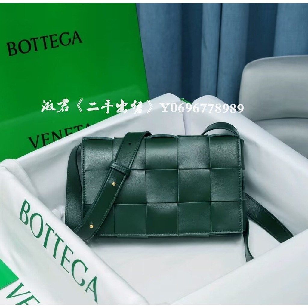 二手出售 BV 寶緹嘉 Cassette 手袋 編織皮革 枕頭包 手拿包 單肩包 斜背包 雨樹綠578004