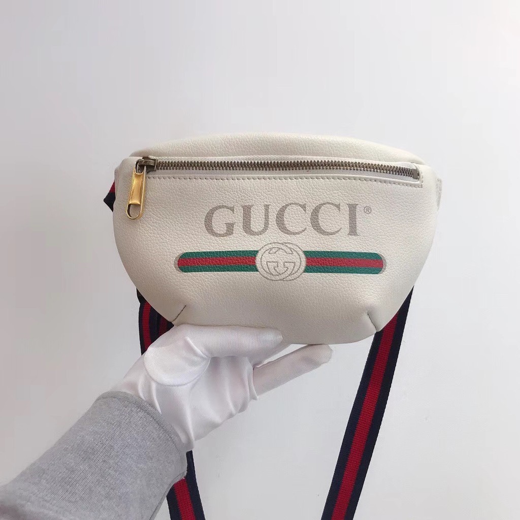二手 Gucci 大 530412 Print belt Bag 腰包 胸口包 側背包 蔡依林