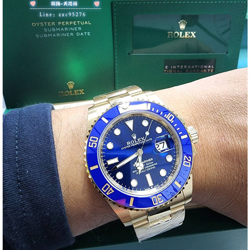 Rolex 勞力士 126618Lb 藍面 黃金 陶瓷圈 22年 新卡 水鬼 41Mm 全新 116618腕錶