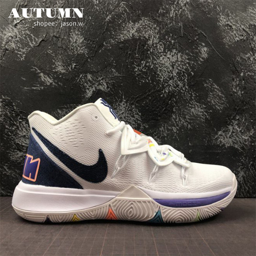 特價款 Nike Kyrie 5 Ep 白紫 經典 中筒 籃球鞋 Ao2919-101 男鞋