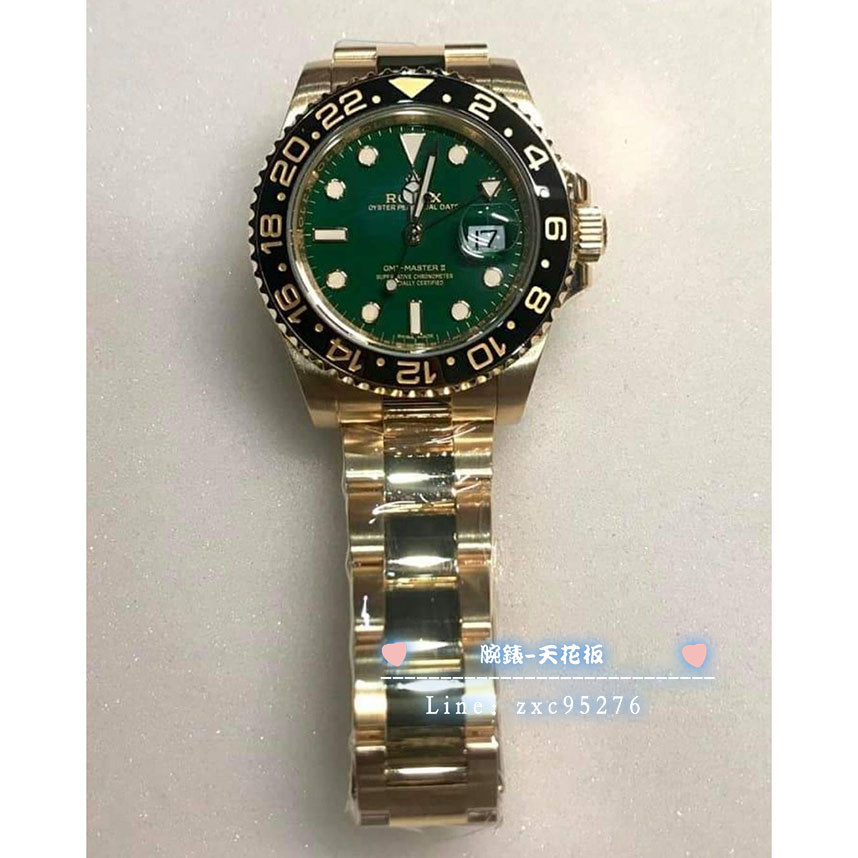 勞力士 116718 Ln 綠面 Rolex Gmt Ii 兩地時間 Gmt-master Ii 絕版腕錶