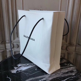 二手 Balenciaga 巴黎世家 North-South 手提 皮革 白色 購物袋 托特包