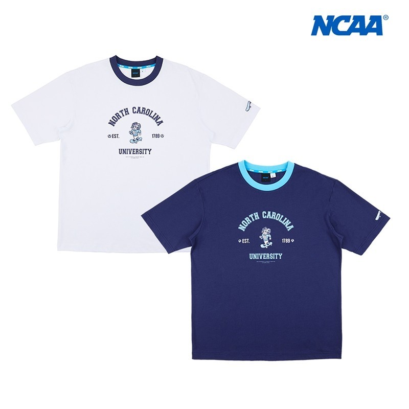 【plain-me】NCAA 微落肩拉美西斯羊圖T恤 NCAA0143-241 <男女款 T恤 短袖上衣>