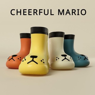 ⚡Cheerful Mario幸福瑪麗 兒童雨鞋 可愛多色 防滑防水 抽繩束口 eva超輕雨鞋
