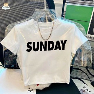 新款 女童短袖上衣 女童新款夏季t恤 短款兒童露肚臍短袖修身顯瘦百搭中大童上衣