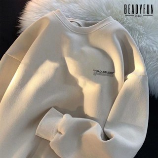 TK推薦✈BEADYFUN圓領衛衣男女春秋潮牌寬松大碼外套oversize美式長袖上衣