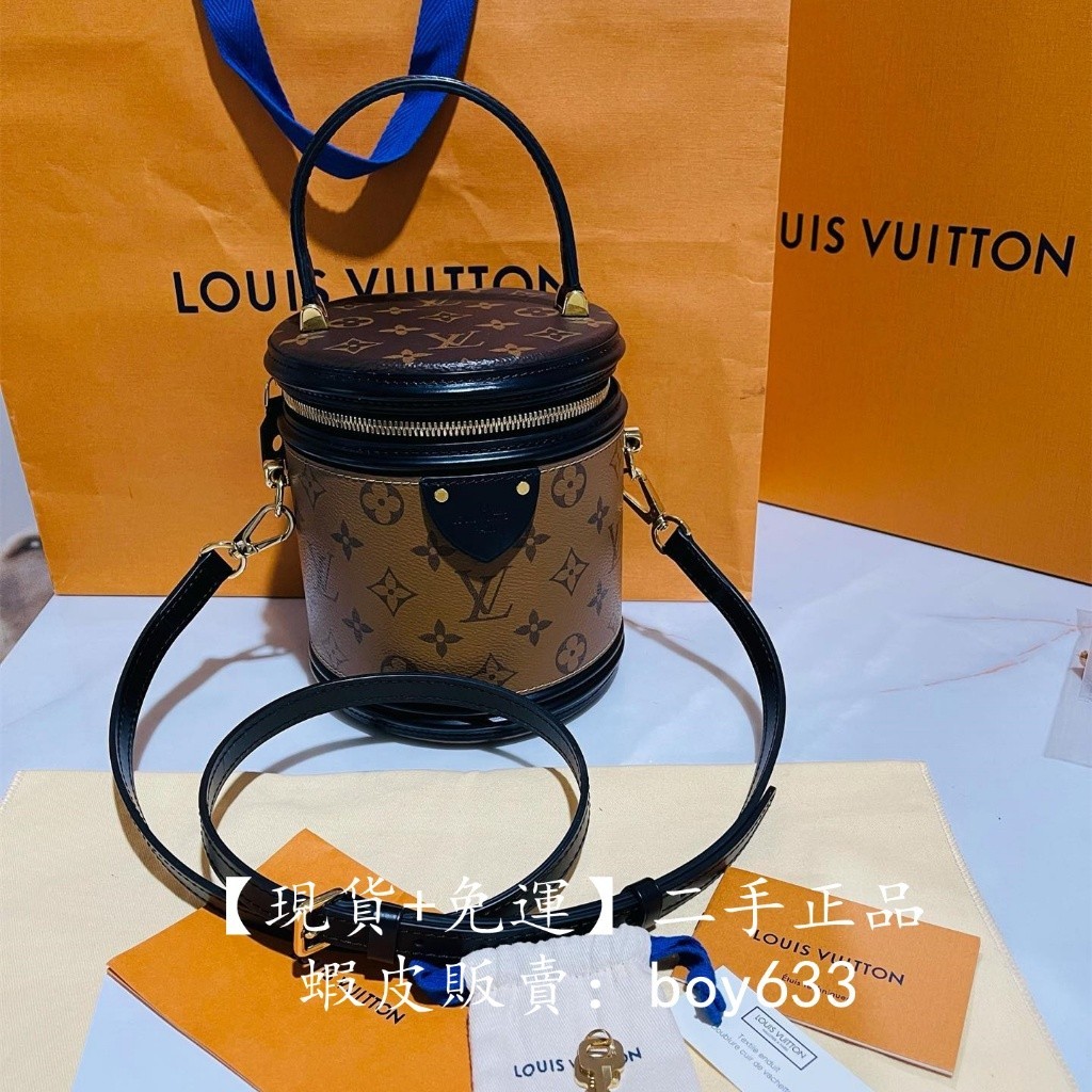 二手現貨 Lv 路易威登 M43986 Cannes 圓筒包 手提包 水桶包 商品實拍