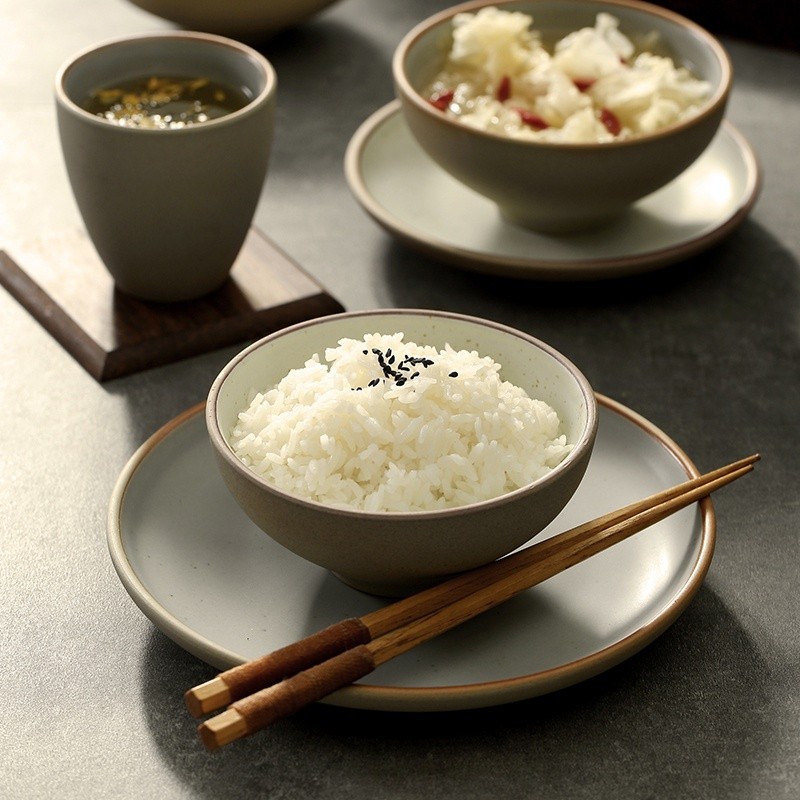 TAILANG🐻簡約日式陶瓷碗盤 復古啞光飯碗 湯碗 麵碗 湯碗陶瓷 碗盤套組 可微波碗 大碗公陶瓷 日本製 碗