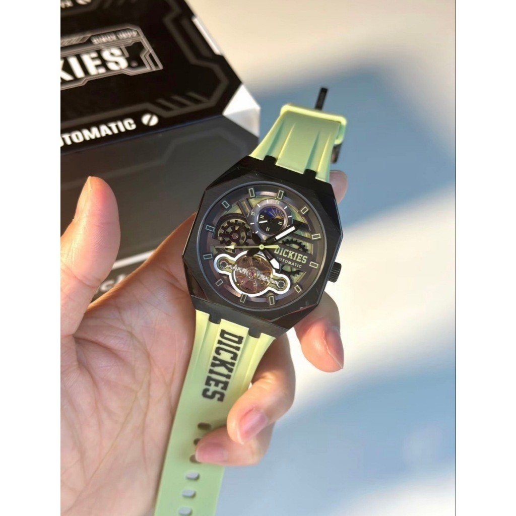 【正品】Dickies 全自動機械錶 鏤空 日月星像系列 腕錶