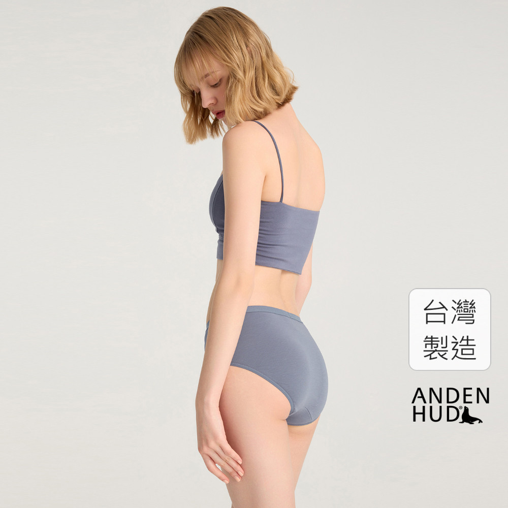 【Anden Hud】萌寵生活．中腰三角內褲(海豚灰) 純棉台灣製
