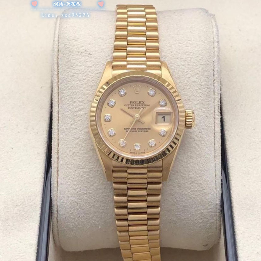 Rolex 勞力士女裝日誌系列後鑲鉆26Mm女表69178腕錶