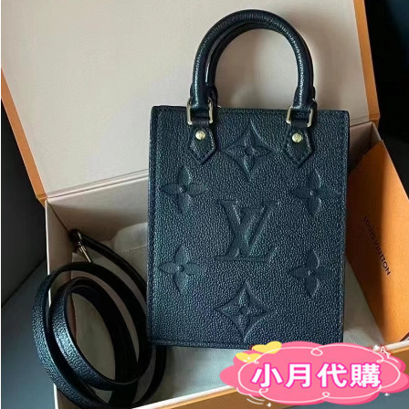 義大利製二手LV 路易威登 PETIT SAC PLAT 黑色壓紋 M80478 迷你 琴譜包 手提包 斜挎包 單肩包