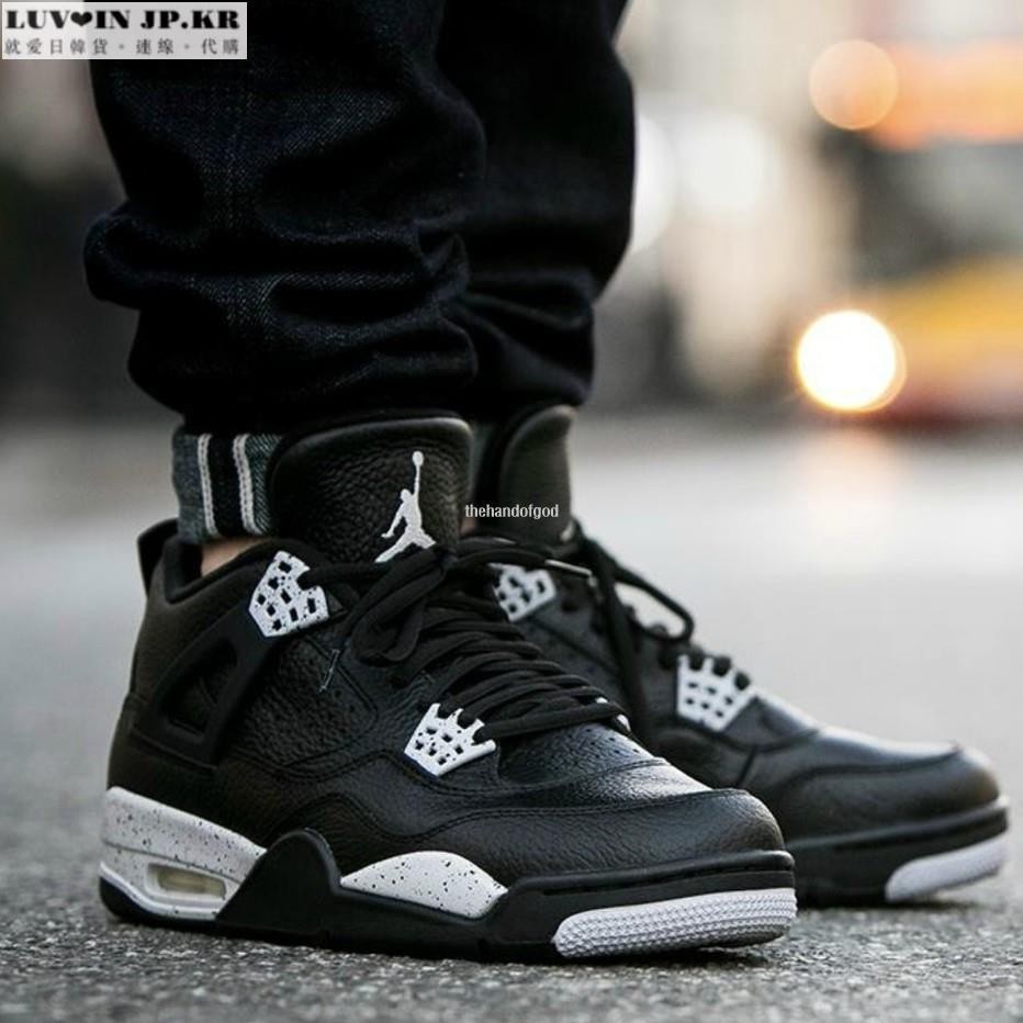 Jordan 4 Retro Oreo 喬丹四代 黑白 奧利奧 復古 潮流 休閒運動鞋314254-003男鞋