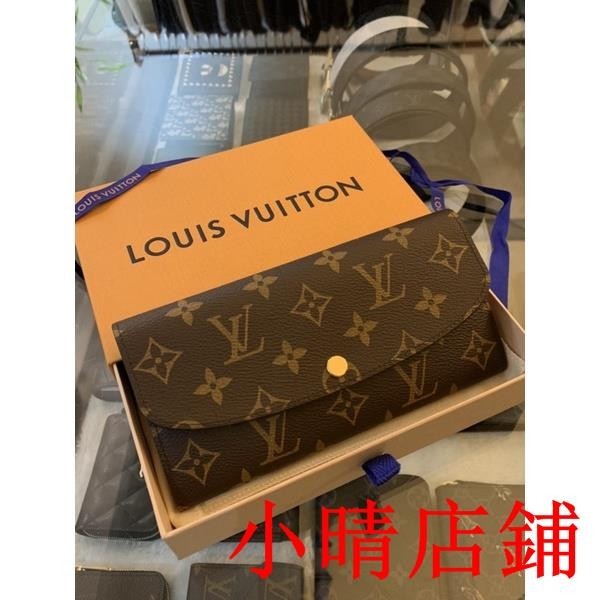 小晴二手/精品Louis Vuitton LV 經典老花 內裏粉紅色 扣子長夾 長夾皮夾