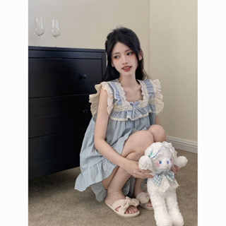 臺灣-出貨💖夏季可愛網紅日系甜美蕾絲純欲風吊帶睡衣短褲家居服套裝女