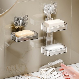 輕奢吸盤肥皂盒壁掛式免打孔傢用高檔衛生間雙層香皂盒墻上置物架