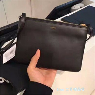 精品現貨 Celine 653 Trio Bag 小羊皮 小型 三層 斜背包