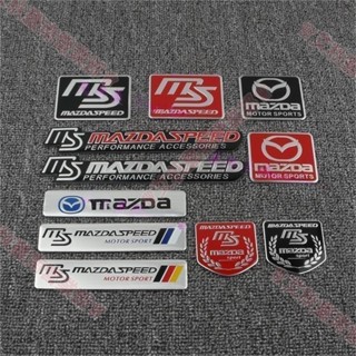 臺南免運♕萬事得馬自達金屬改裝車貼mazda昂科塞拉CX-4 CX-5阿特茲改裝mazdaspeed尾標MS車標改裝