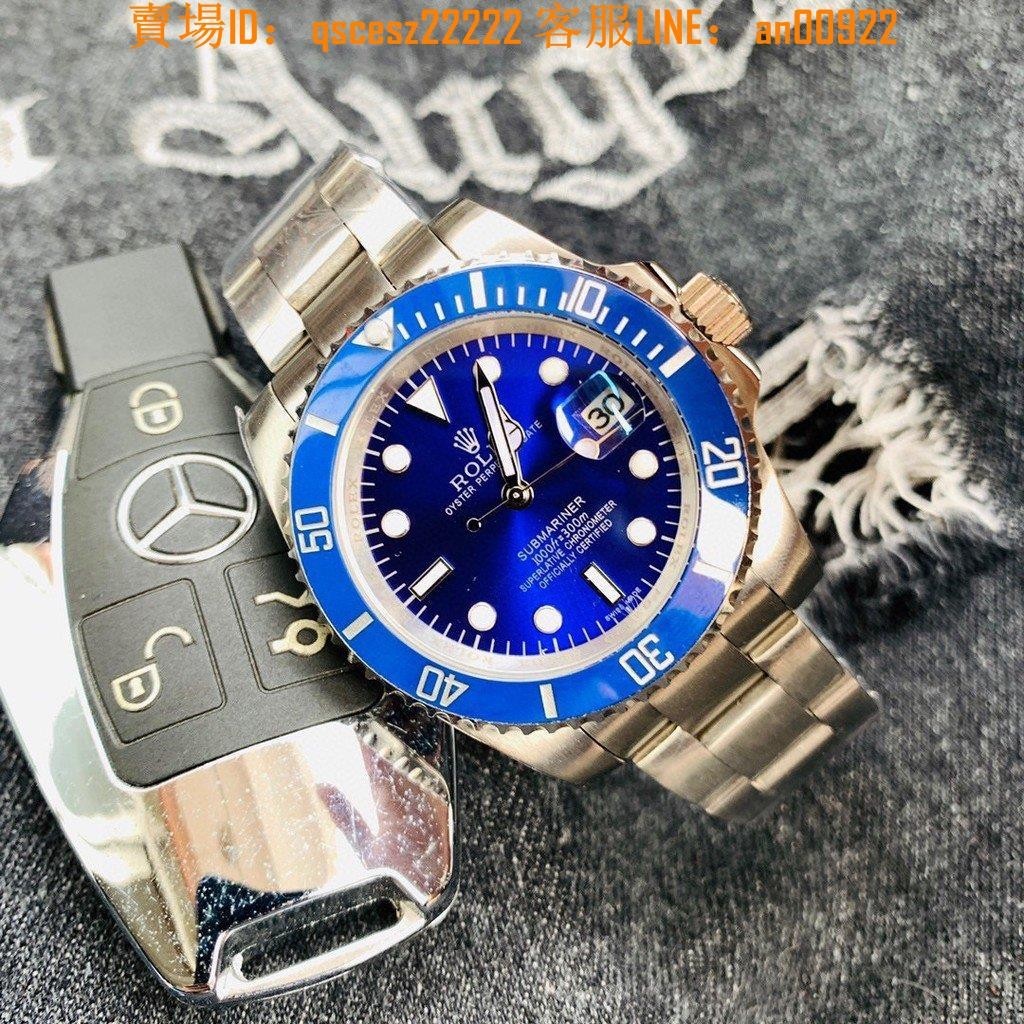 勞力士Rolex手錶40mm男士時尚商務腕錶全自動機械機芯陶瓷圈口機械錶316L精鋼勞力士超強夜光男錶