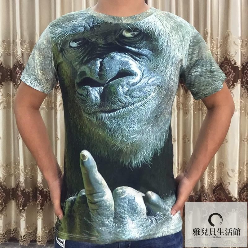 【搞怪衣服】3D創意五花肉男裝搞怪肌肉短袖網紅猴子T恤年會表演惡搞搞笑衣服